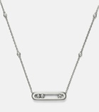 Messika Baby Move 18kt white gold necklace with diamonds