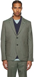 Wood Wood Green & Pink Frederick Space Check Blazer