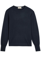 Officine Générale Knit Merino Wool Jumper Navy