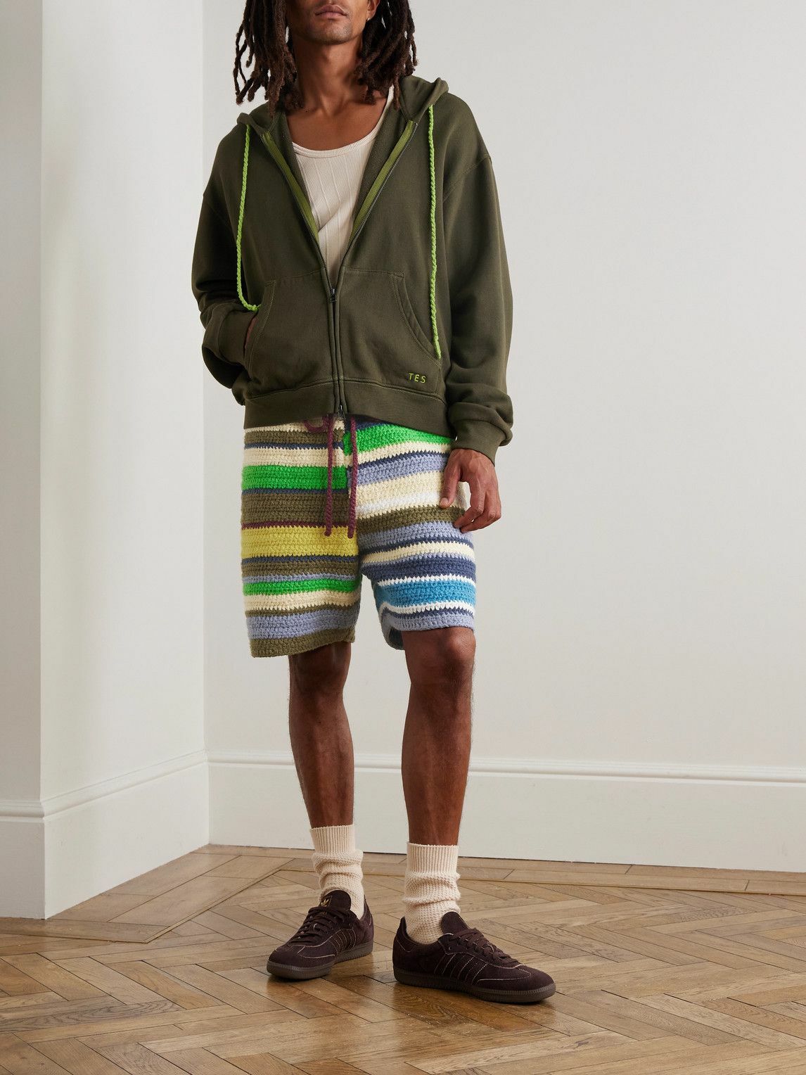 The Elder Statesman - Embroidered Cotton and Cashmere-Blend Jersey