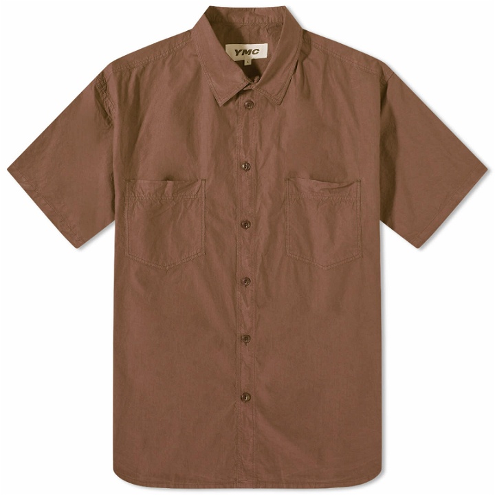 Photo: YMC Men's Mitchum Short Sleeve Shirt in Brown