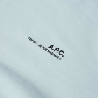 A.P.C. Men's Item Logo Crew Sweat in Light Blue