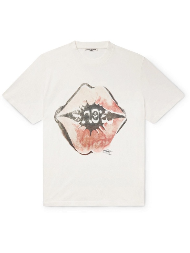 Photo: OUR LEGACY - Printed Cotton-Jersey T-Shirt - White