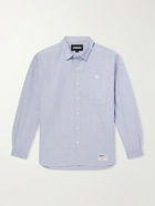 Neighborhood - Logo-Embroidered Cotton Oxford Shirt - Blue