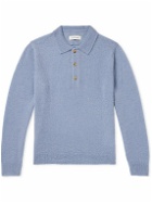 LE 17 SEPTEMBRE - Pointelle-Knit Polo Shirt - Blue