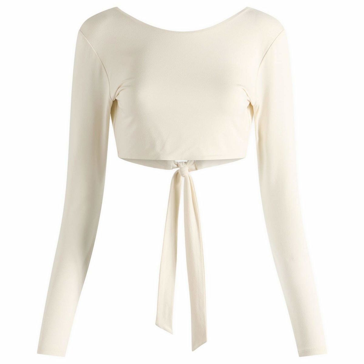 TALA Women's Tie Reversible Long Sleeve Top in Coconut Milk