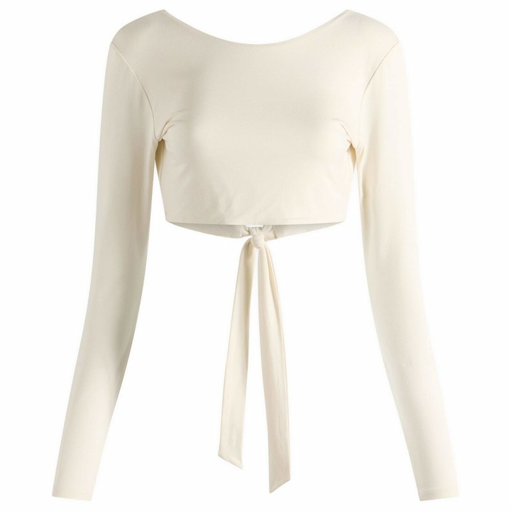 Photo: TALA Women's Tie Reversible Long Sleeve Top in Coconut Milk