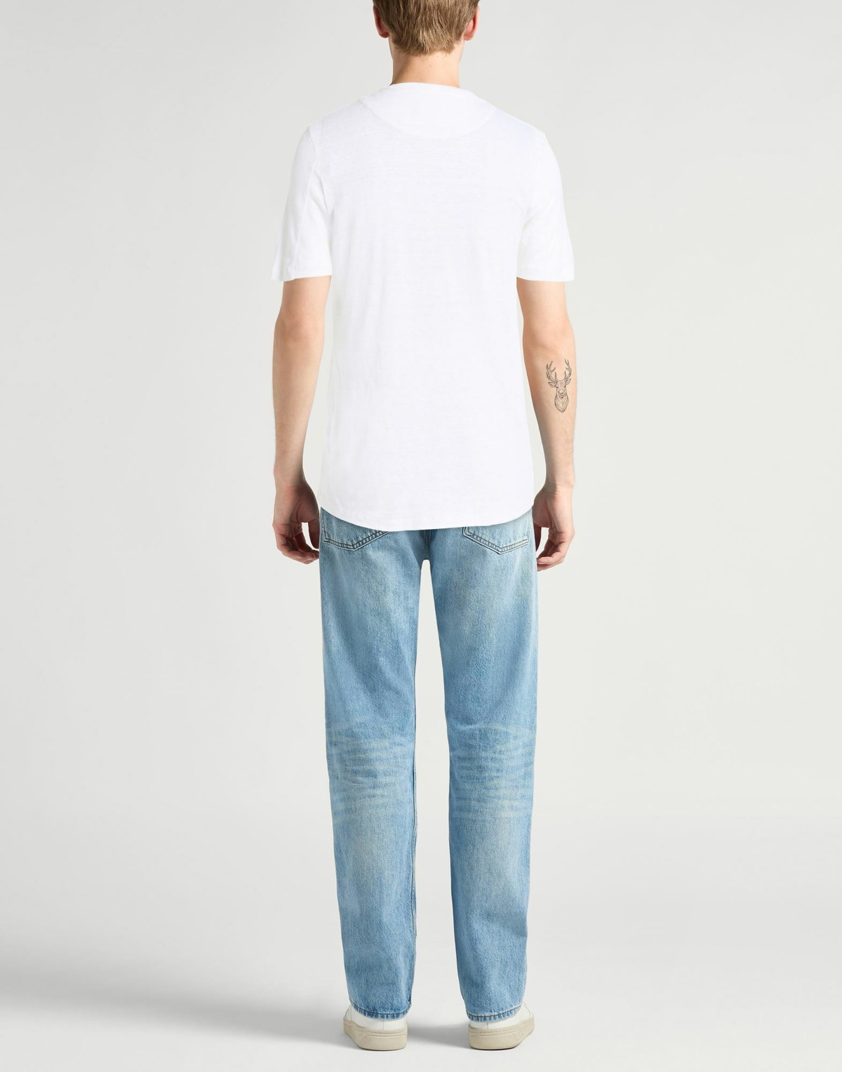 120% Lino Mens T-shirt in Yellow
