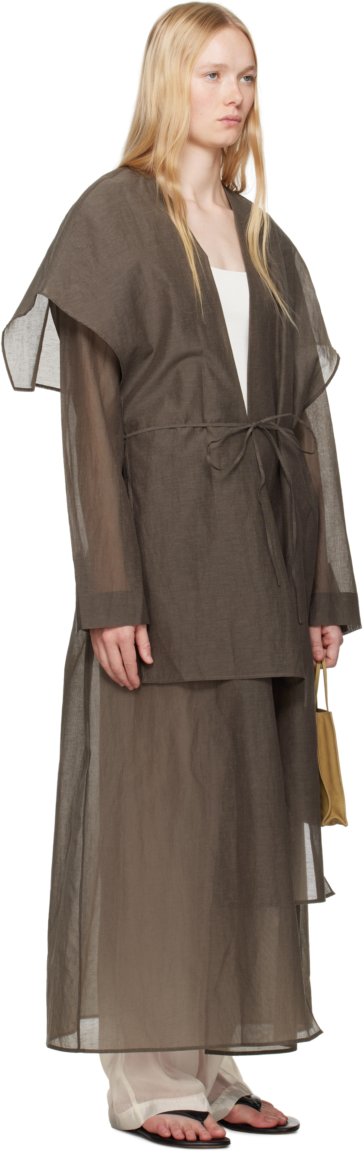 Ruohan Brown Copperi Trench Coat