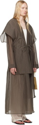 Ruohan Brown Copperi Trench Coat