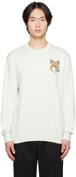 Maison Kitsuné Blue Mini Fox Head Sweater