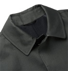 Mr P. - Oversized Bonded Cotton-Blend Raincoat - Gray