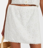 Posse Salma embroidered cotton miniskirt