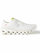ON - Cloudflyer 4 Rubber-Trimmed Stretch-Knit Running Sneakers - White