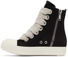 Rick Owens Drkshdw Black Jumbo Lace High-Top Sneakers