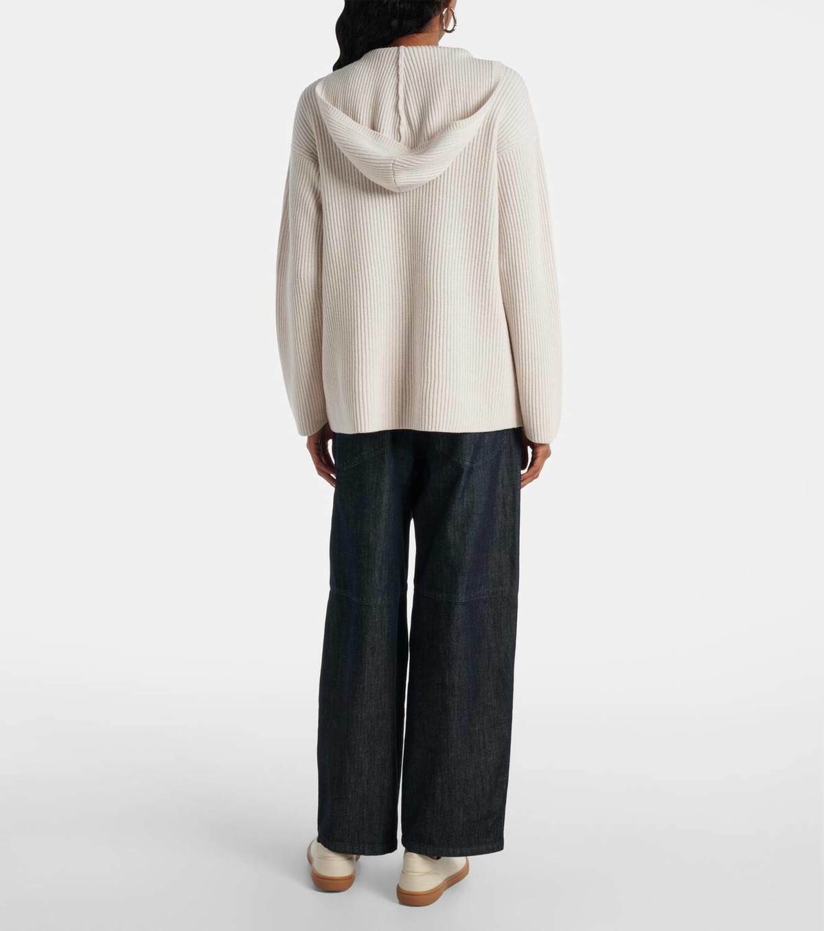'S Max Mara Falcone ribbed-knit wool hoodie