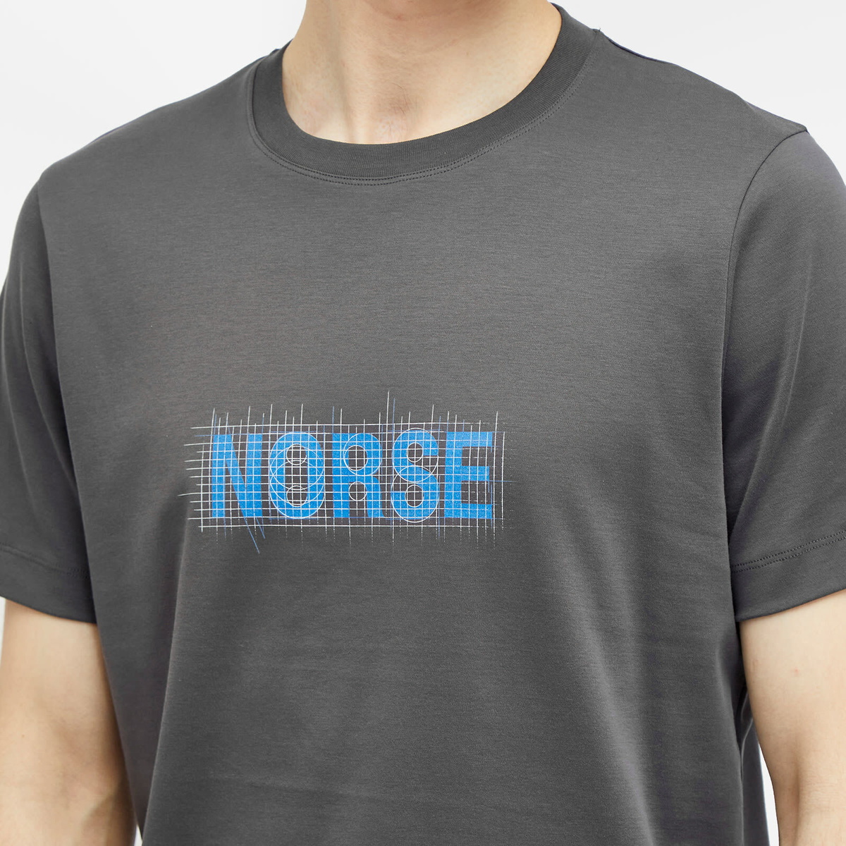 Norse Projects Men's Jakob Organic Interlock Grid Print T