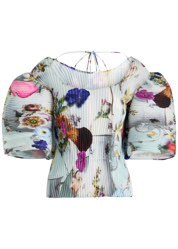 Photo: Julia Heuer Karlotta Plissé Crepe top - Blue - One Size