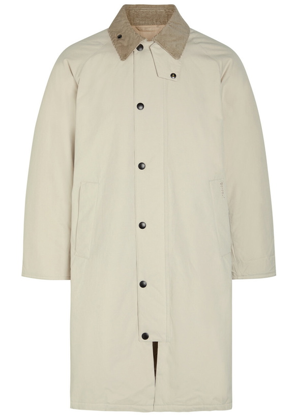Photo: Barbour Exmoor Padded Cotton-blend Jacket Beige