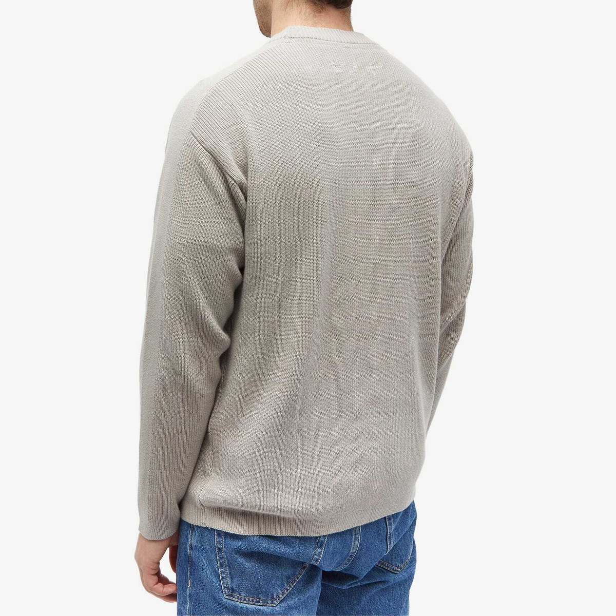 Calvin Klein Men's Monologo Crew Sweat in Porpoise Calvin Klein