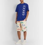 Gucci - Wide-Leg Printed Linen Shorts - Neutrals