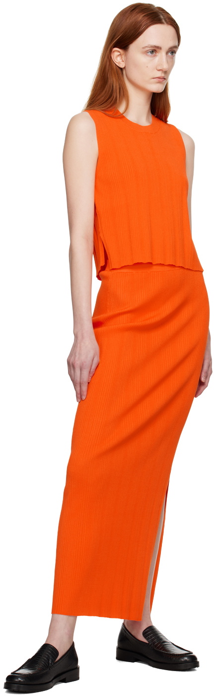FRAME Orange Cutout Tank Top