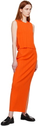 FRAME Orange Cutout Tank Top