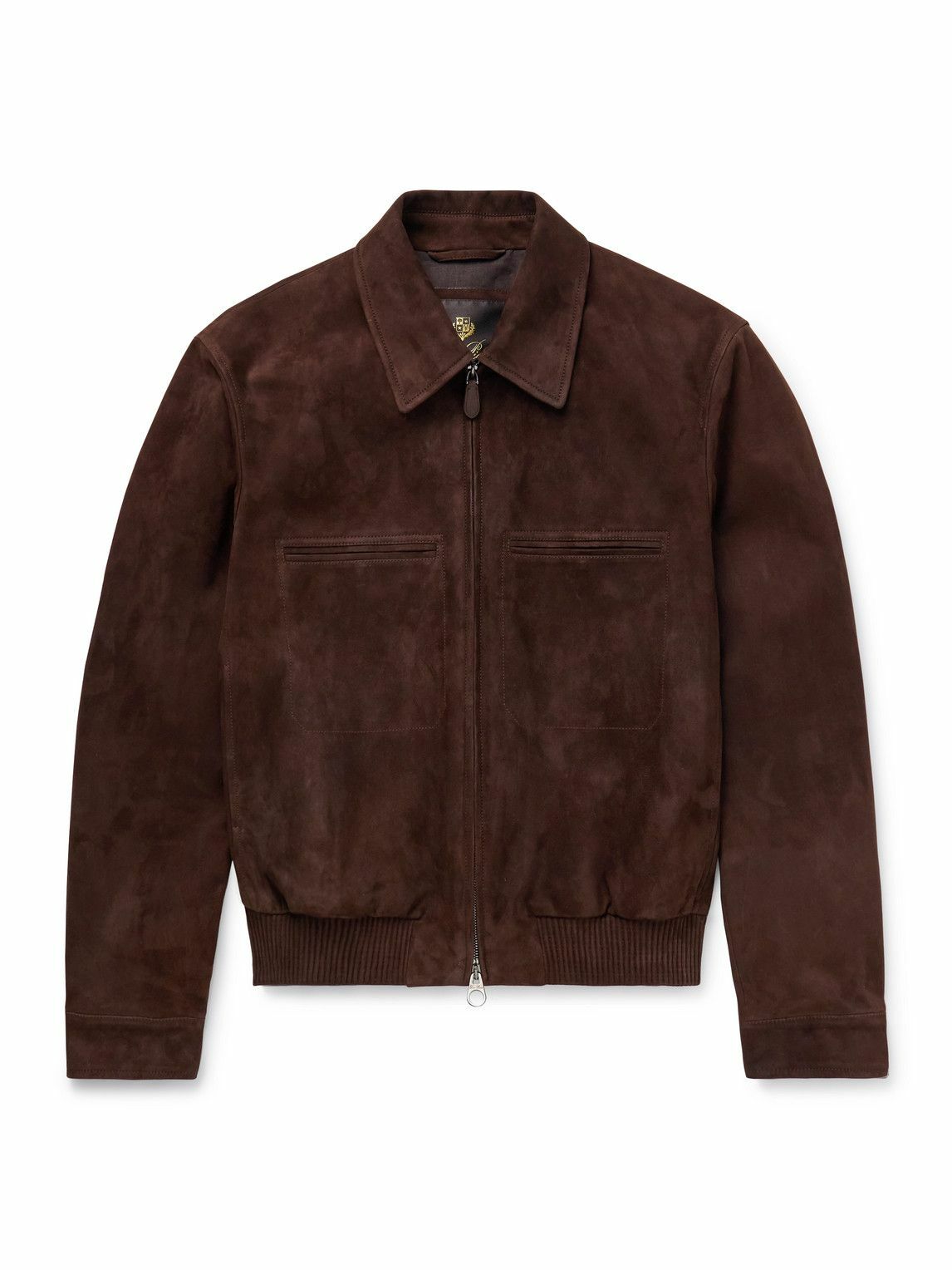 Loro Piana - Kane Rain System® Suede Bomber Jacket - Brown