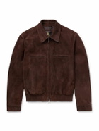Loro Piana - Kane Rain System® Suede Bomber Jacket - Brown