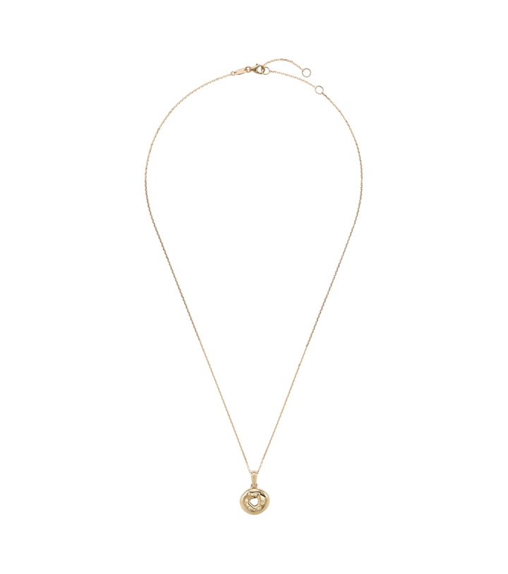 Photo: Stone and Strand Bagel Brunch 14kt gold pendant necklace with diamonds