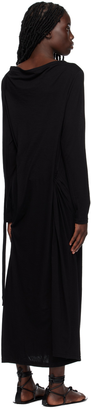 Yohji Yamamoto Black Twisted Maxi Dress