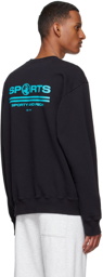 Sporty & Rich Black Cotton Sweatshirt