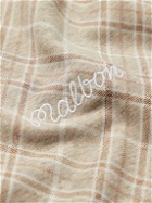 Malbon Golf - Logo-Embroidered Argyle Jersey Half-Zip Golf Sweatshirt - Neutrals
