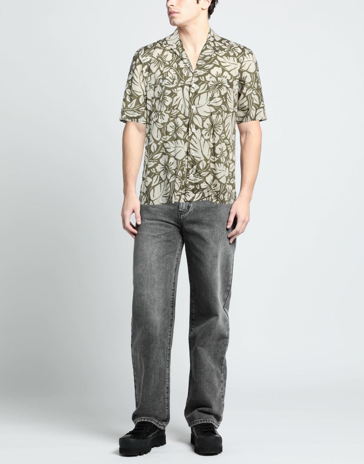 Lardini Mens Shirt Military in Green