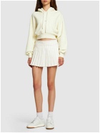 OFF-WHITE Embellished Cotton Cropped Hoodie