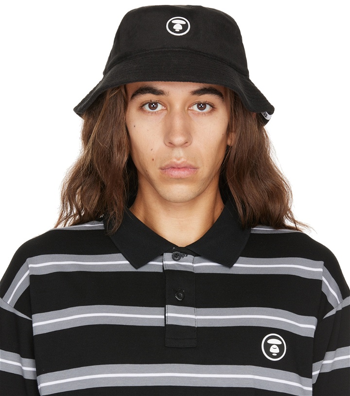 Photo: AAPE by A Bathing Ape Black Terrycloth Bucket Hat