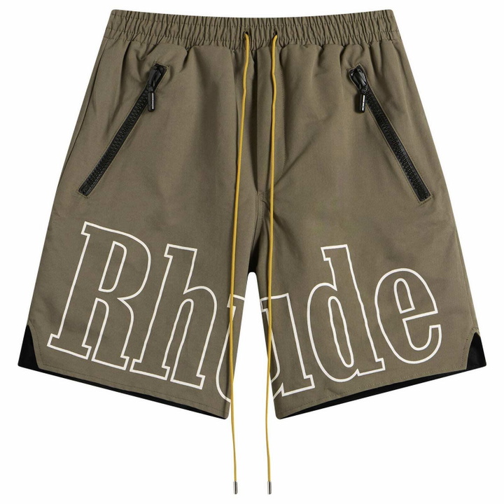 Photo: Rhude Men's Logo Shorts in Taupe