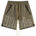 Rhude Men's Logo Shorts in Taupe
