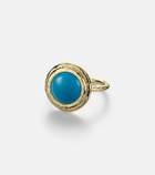 Octavia Elizabeth Coral Beach Allia 18kt gold ring with turquoise
