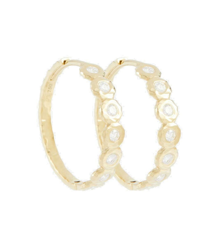Photo: Octavia Elizabeth Edith 18kt gold hoop earrings with diamonds