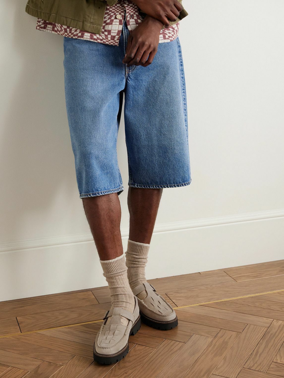 G.H. BASS - Corridor Fisherman Woven Suede Loafers - Neutrals