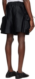 Simone Rocha Black Cargo Flap Shorts