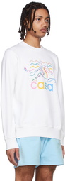 Casablanca White Organic Cotton Sweatshirt