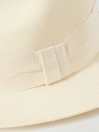 Frescobol Carioca - Rafael Grosgrain-Trimmed Straw Panama Hat - White