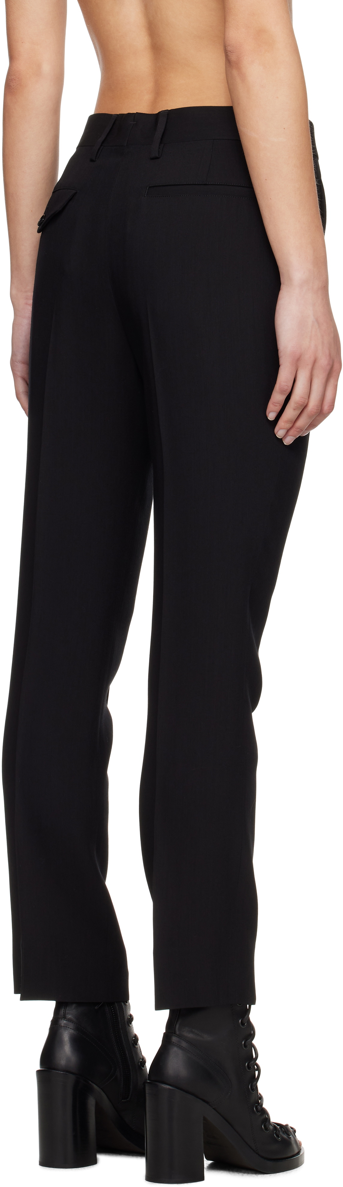 Ann Demeulemeester Black Habiba Cigarette Trousers
