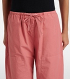 Leset Kyoto cropped cotton wide-leg pants