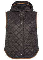 Brunello Cucinelli Quilted Hooded Nylon Gilet Dark Brown