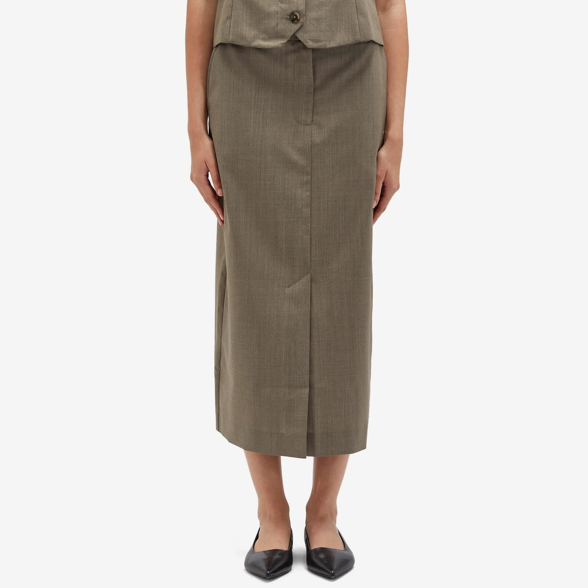 Samsøe Samsøe Women's Satove Midi Skirt in Bungee Cord