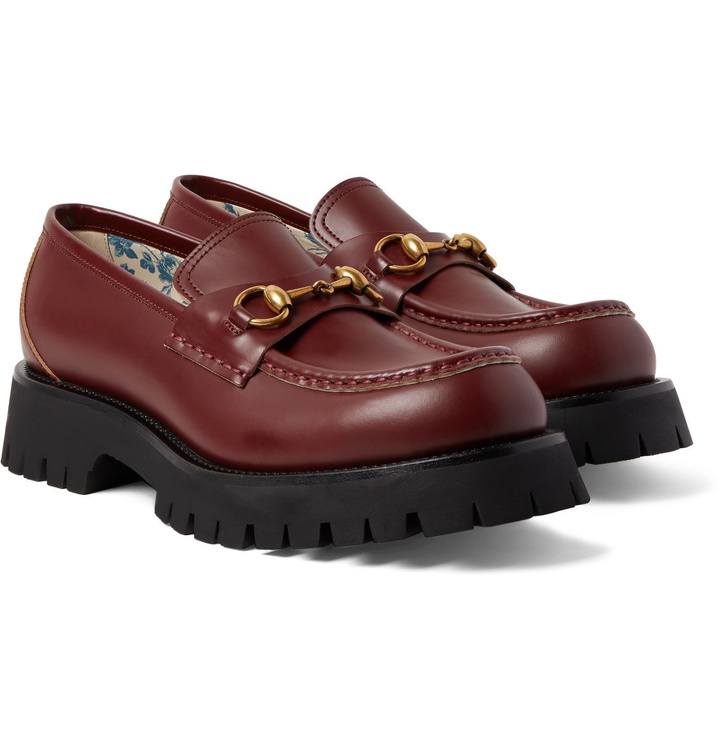 Photo: Gucci - Horsebit Leather Loafers - Burgundy