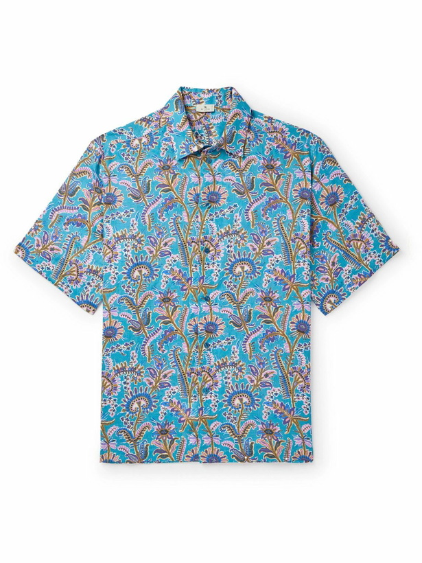 Photo: Etro - Printed Cotton Shirt - Blue